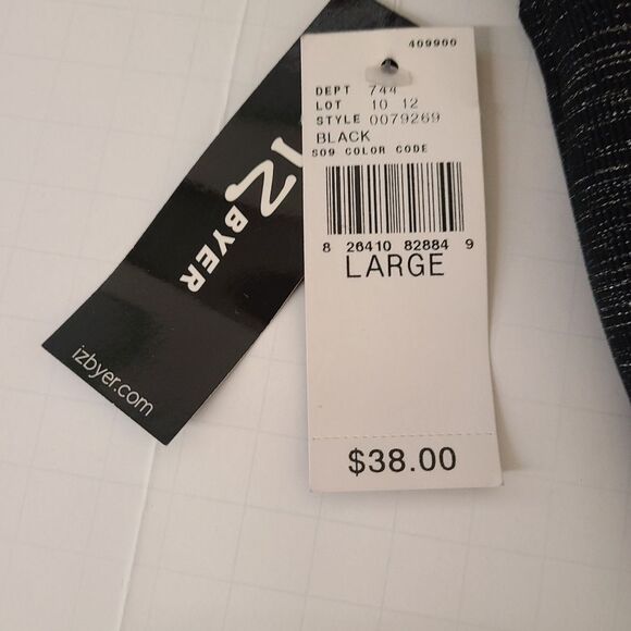 Iz Byer Gray Skirt Large Gray Bandeau style Stretch Metalic sheen NEW TAGS - Picture 3 of 3